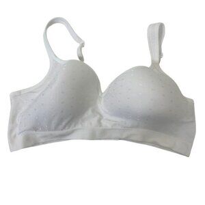 Bali Comfort Revolution Wireless Bra White Dots Size 38C